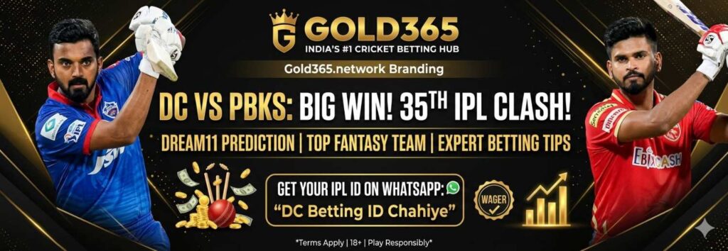DC vs PBKS IPL 2026 Banner by Gold365.network