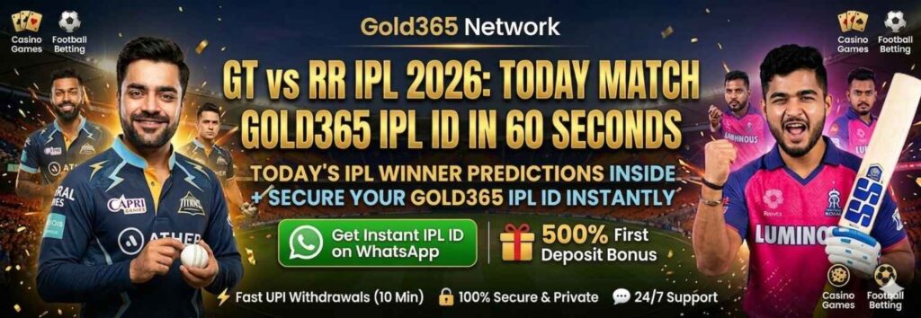 GT vs RR IPL 2026 Banner by Gold365