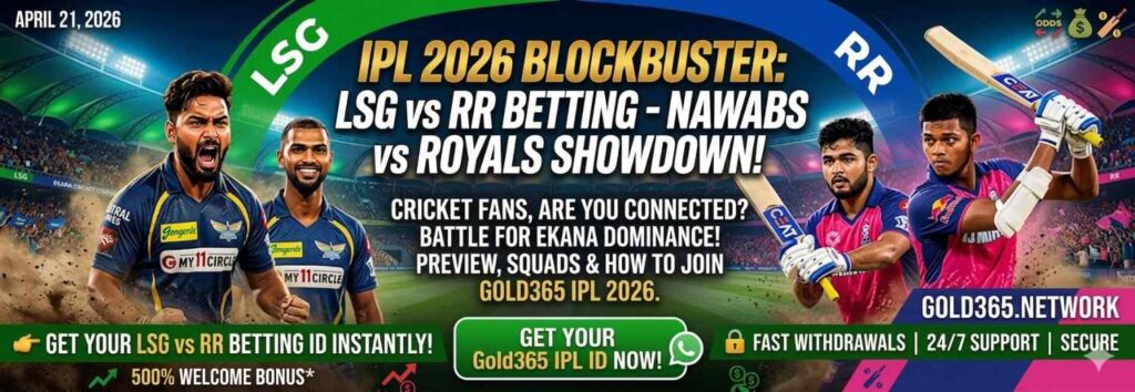 LSG vs RR IPL 2026 Banner by Gold365 1