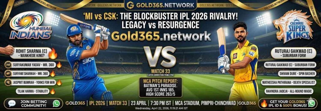 MI vs CSK Banner IPL 2026