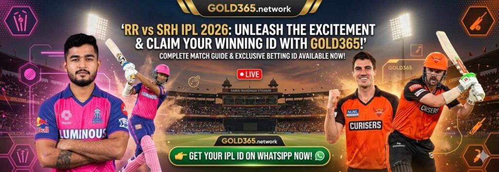 RR vs SRH IPL 2026 Banner by Gold365.network