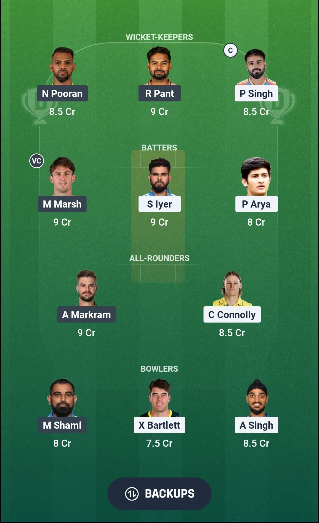 LSG vs PBKS Dream 11 team 2 By Gold365.network