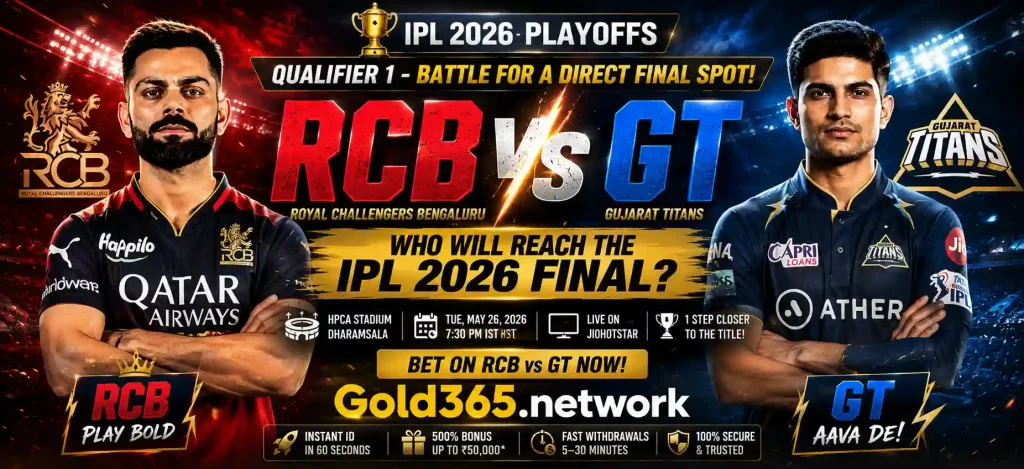 Rcb vs GT Banner by Gold365.network