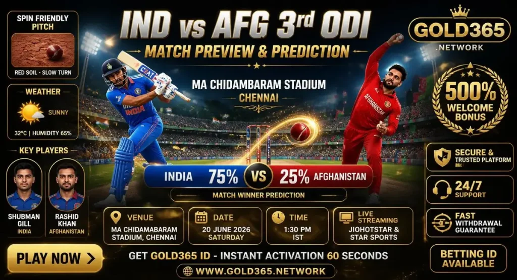 IND vs AFG 3rd ODI prediction today at MA Chidambaram Stadium Chennai