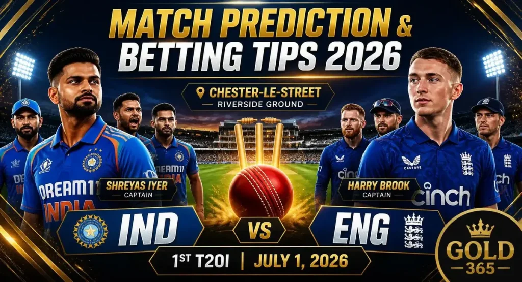 ENG vs IND 1st T20I Betting Tips and Match Prediction Gold365