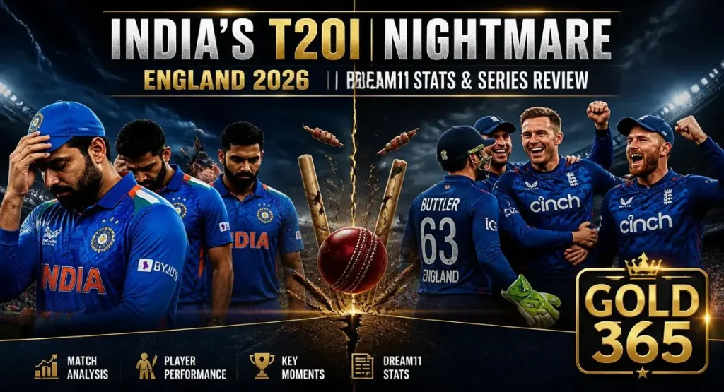 India's T20I nightmare in England 2026 - Dream11 stats and full series review